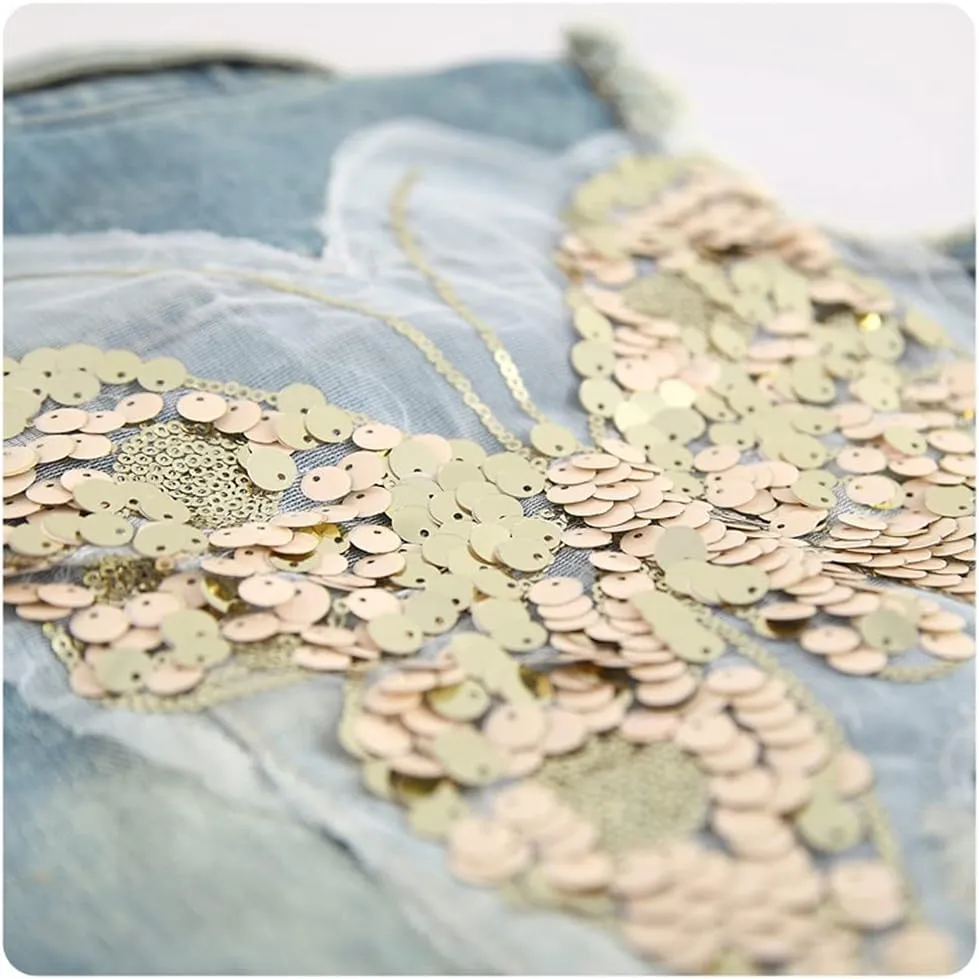 Mud Kingdom Denim Vest for Little Girls Button-Down Sleeveless Outerwear Lapel Retro Ripped