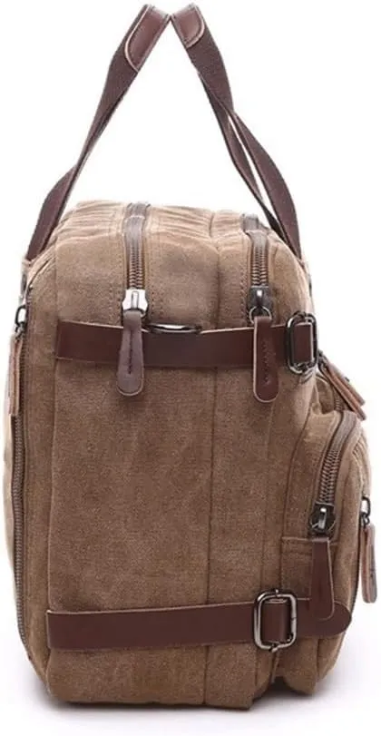 Multiple Compartment Water Resistant Laptop Bag Briefcase Business Vintage Waterproof Duffel for Travel
