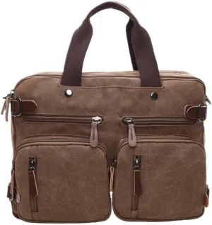 Multiple Compartment Water Resistant Laptop Bag Briefcase Business Vintage Waterproof Duffel for Travel