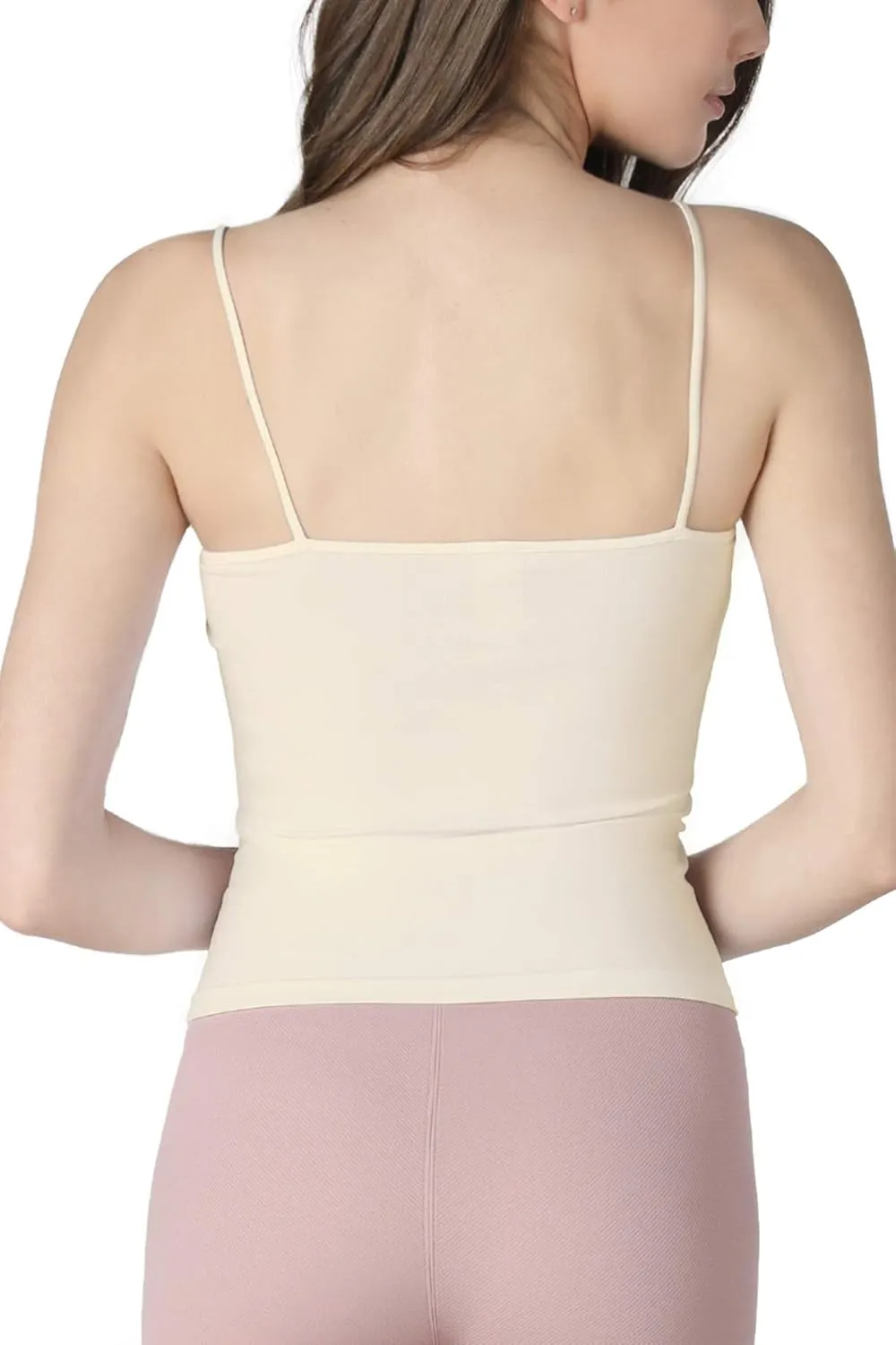 NIKIBIKI Women Seamless Classic Short Camisole Crop Top, Made in U.S.A, One Size