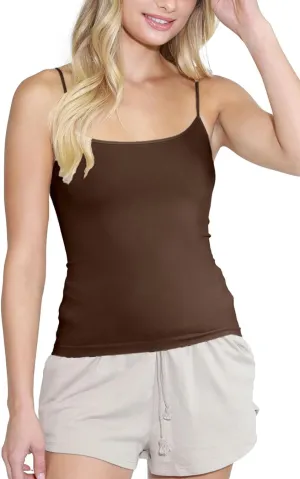 NIKIBIKI Women Seamless Classic Short Camisole Crop Top, Made in U.S.A, One Size