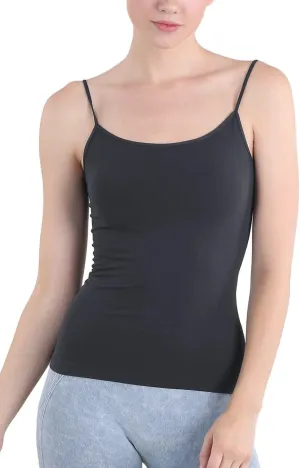 NIKIBIKI Women Seamless Classic Short Camisole Crop Top, Made in U.S.A, One Size