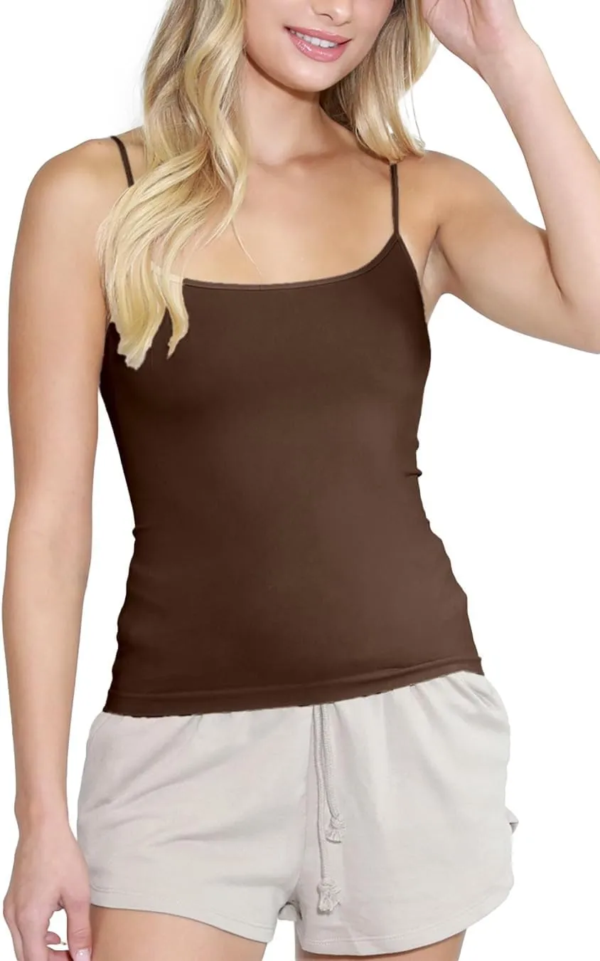 NIKIBIKI Women Seamless Classic Short Camisole Crop Top, Made in U.S.A, One Size