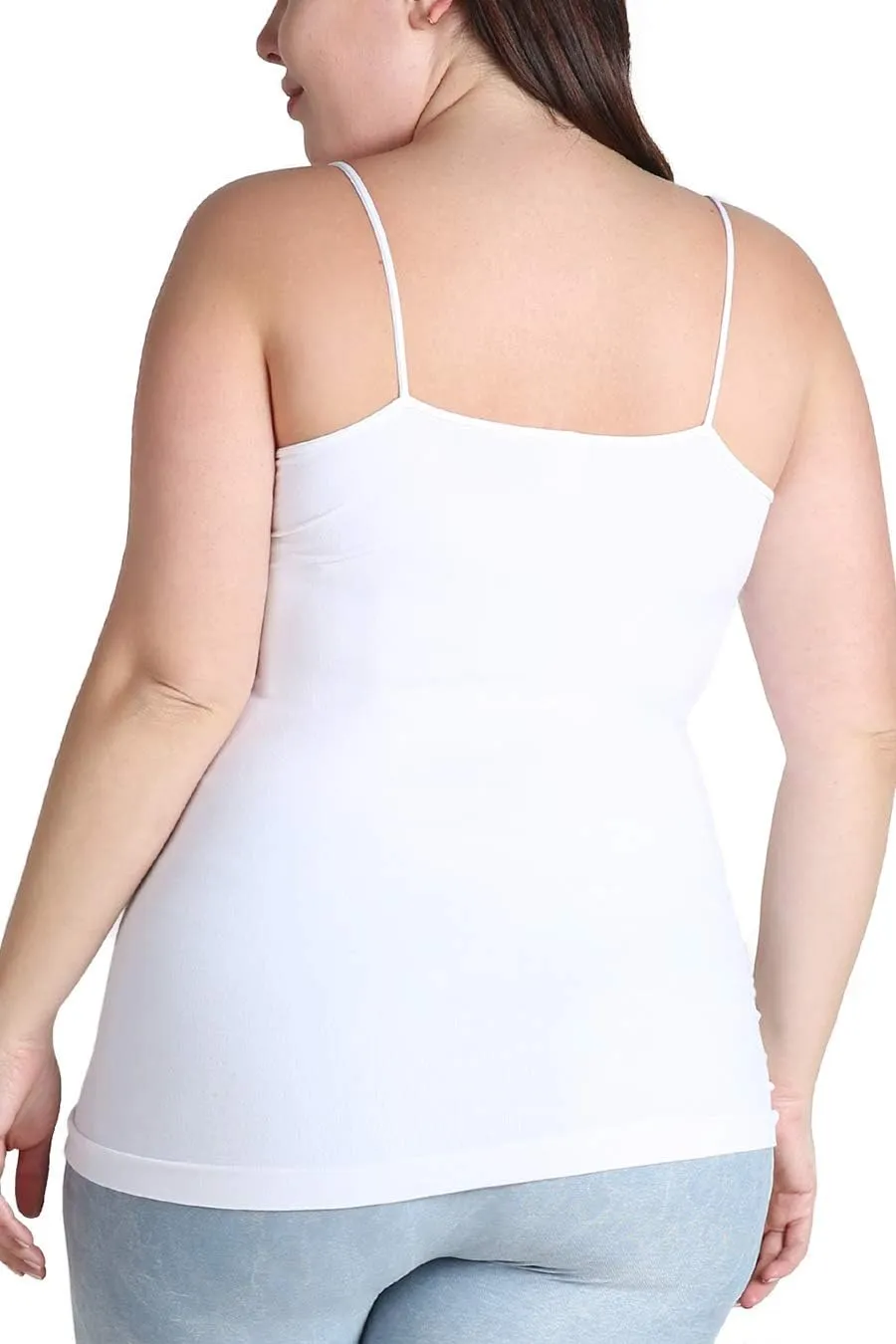 NIKIBIKI Women Seamless Premium Classic Camisole, Made in U.S.A, Plus Size