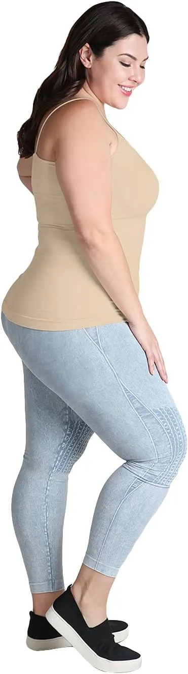 NIKIBIKI Women Seamless Premium Classic Camisole, Made in U.S.A, Plus Size