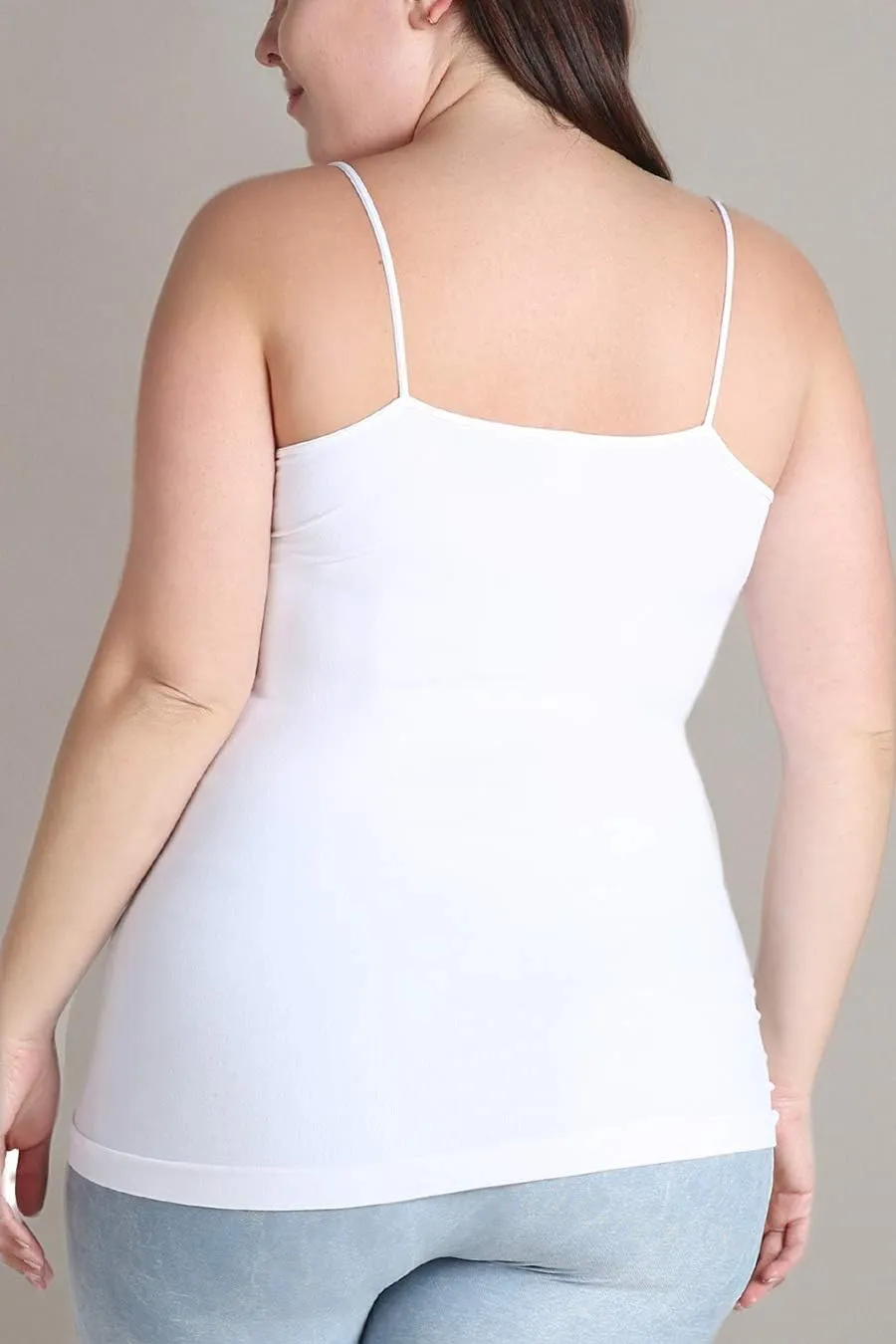 NIKIBIKI Women Seamless Premium Classic Camisole, Made in U.S.A, Plus Size