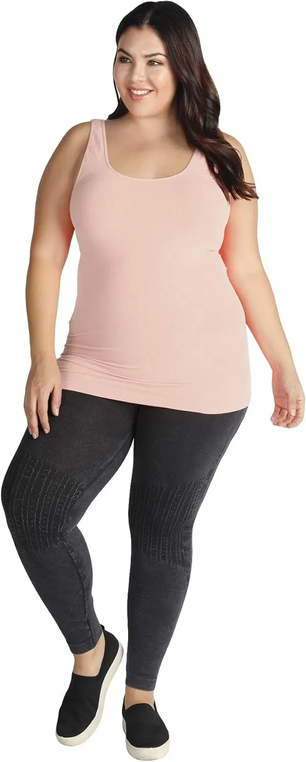 NIKIBIKI Women Seamless Premium Classic Tank Top, Made in U.S.A, Plus Size