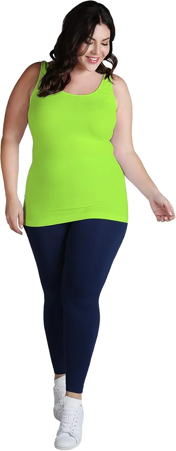 NIKIBIKI Women Seamless Premium Classic Tank Top, Made in U.S.A, Plus Size