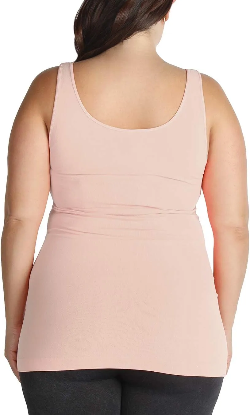 NIKIBIKI Women Seamless Premium Classic Tank Top, Made in U.S.A, Plus Size