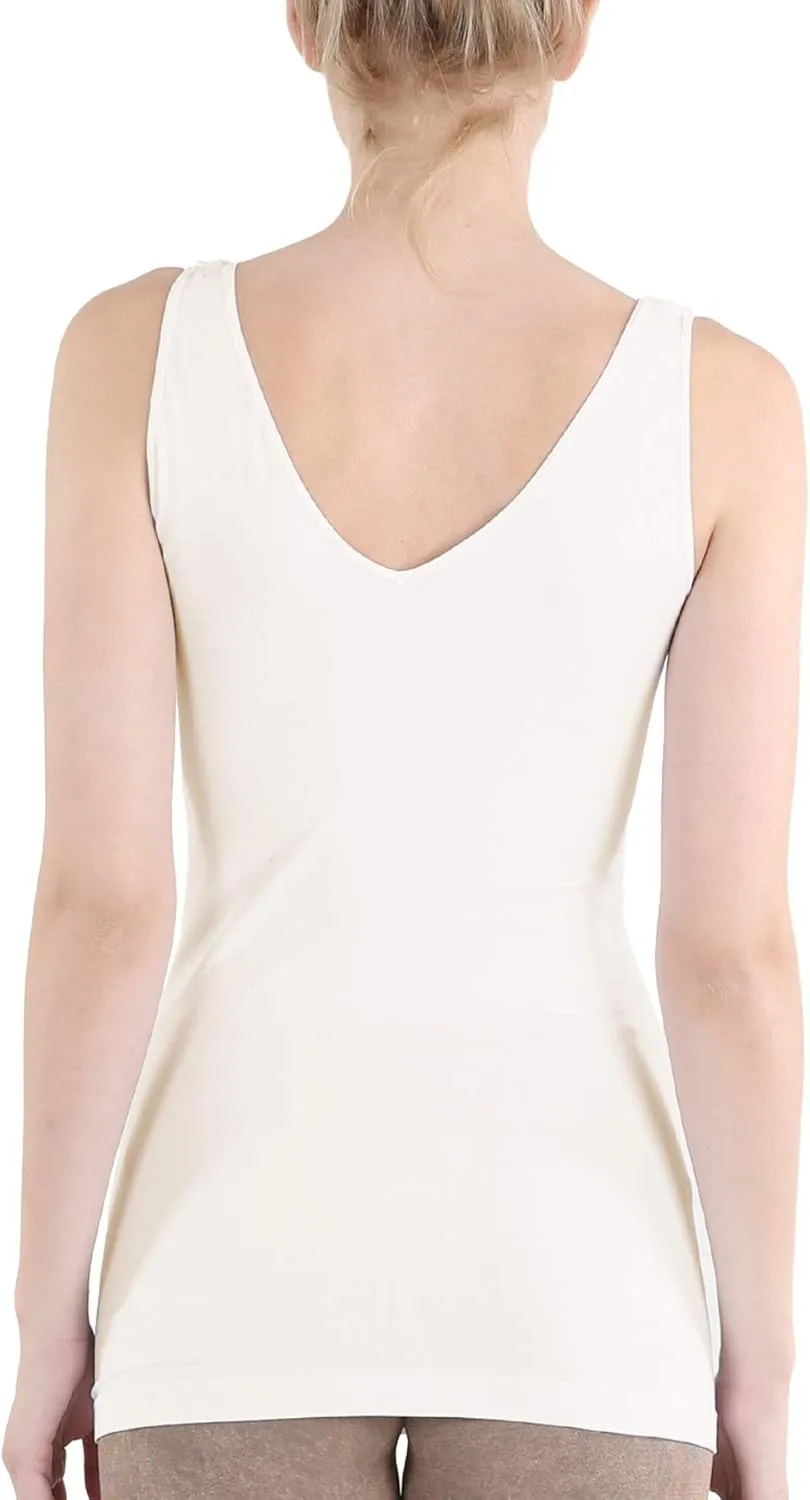 NIKIBIKI Women Seamless Reversible Classic Tank Top, Made in U.S.A, One Size