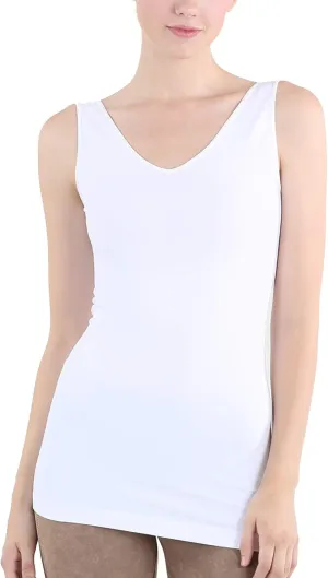 NIKIBIKI Women Seamless Reversible Classic Tank Top, Made in U.S.A, One Size
