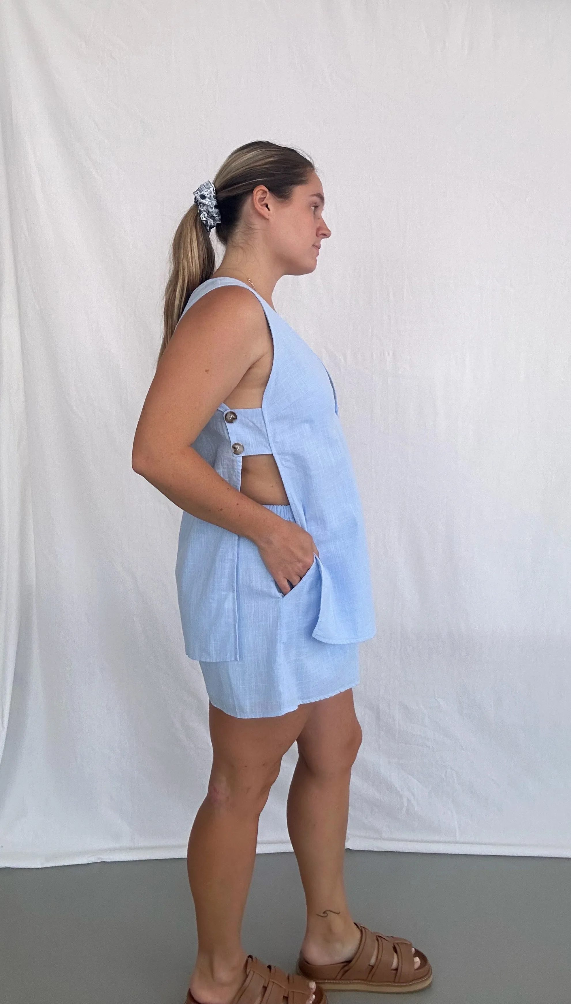 Nova Top & Short Set - Sky Blue