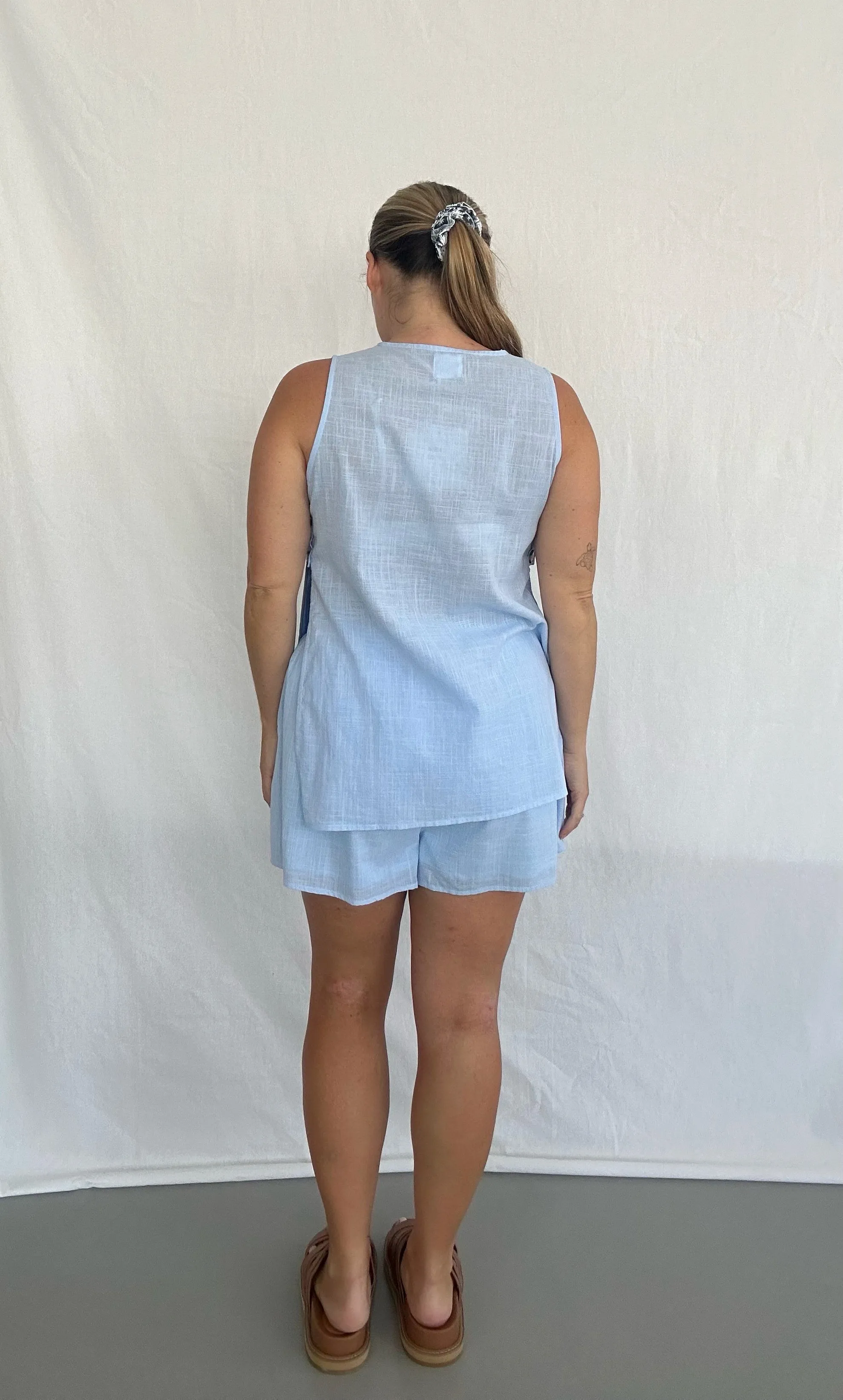 Nova Top & Short Set - Sky Blue