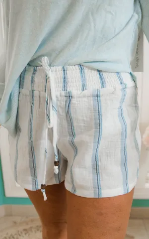 Ocean Breeze Stripe Gauze Shorts | FINAL SALE