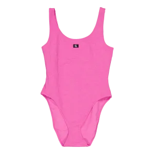 Open Back One Piece Bold Pink