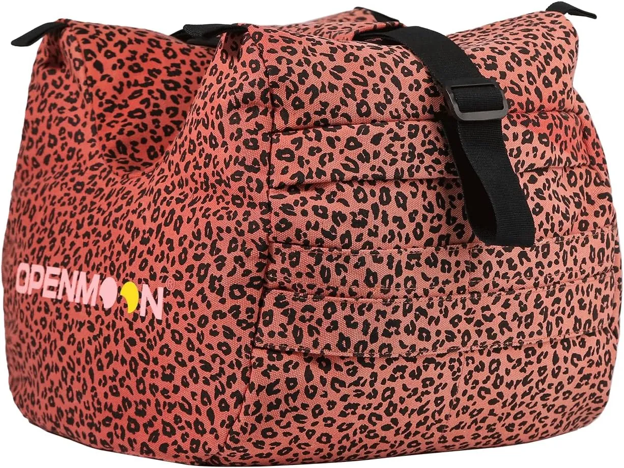 OPENMOON Camera Support Saddle Saddlebags Heavy-Duty Water-Resistant Canvas (Pink Leopard, L)