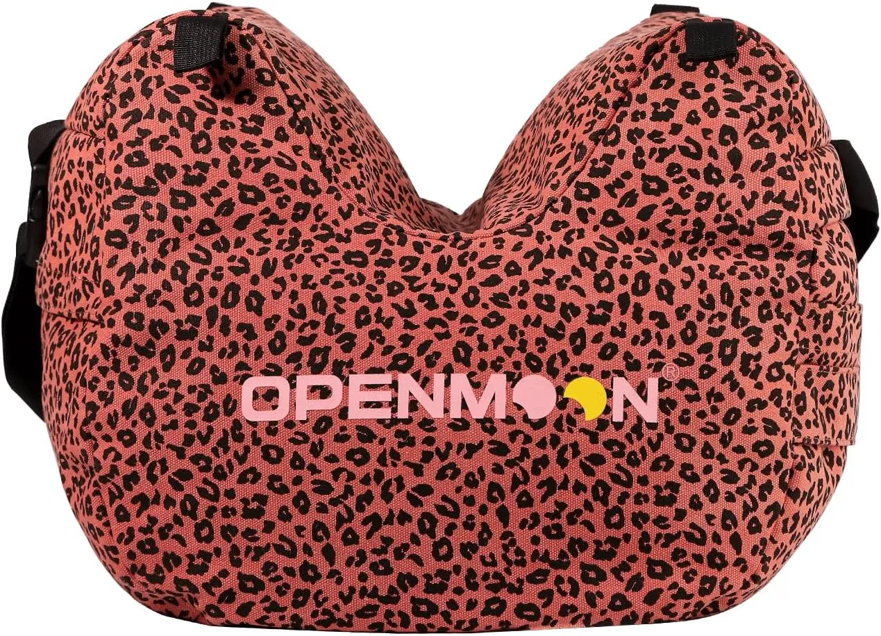 OPENMOON Camera Support Saddle Saddlebags Heavy-Duty Water-Resistant Canvas (Pink Leopard, L)