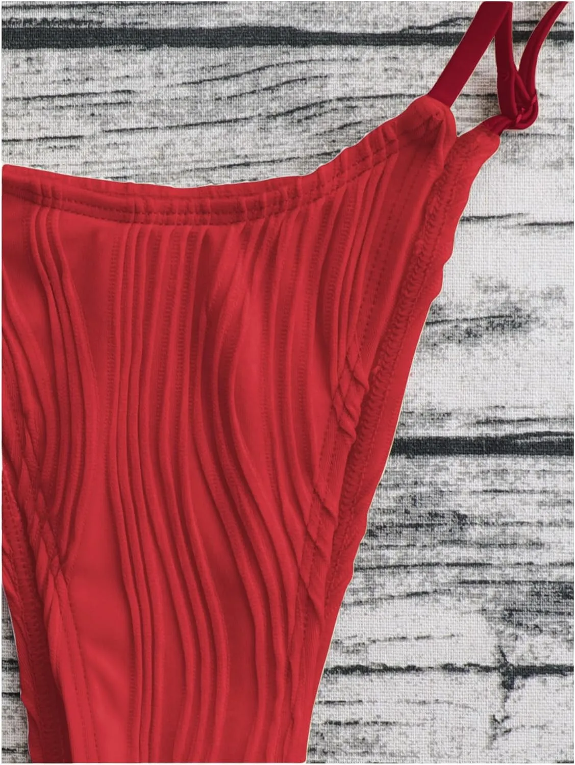 OYOANGLE Women's Sexy One Piece Swimsuit Criss Cross String Bikini Swimsuits Thong Bathing Suits