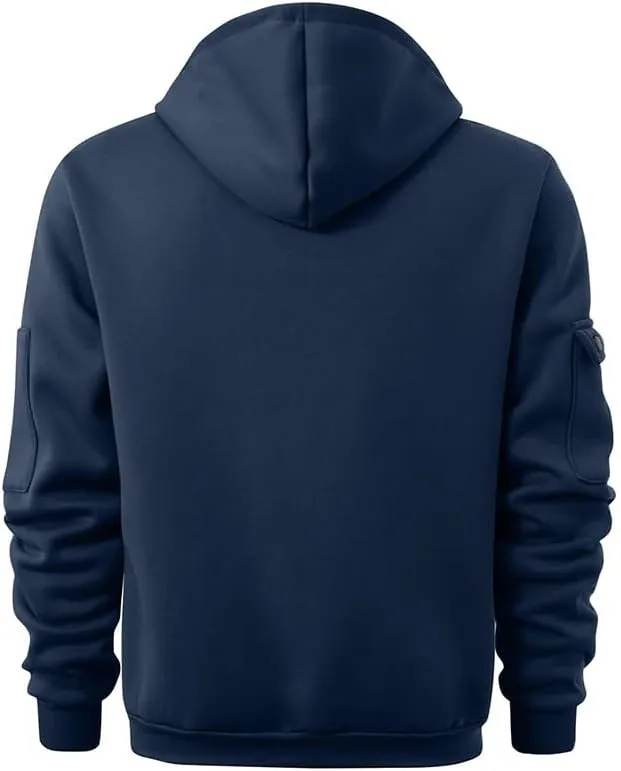 PIDOGYM Men's Sweatshirt Quarter Zip Tactical Hoodies for Men Loose Fit Casual Pullover with Multiple Pockets