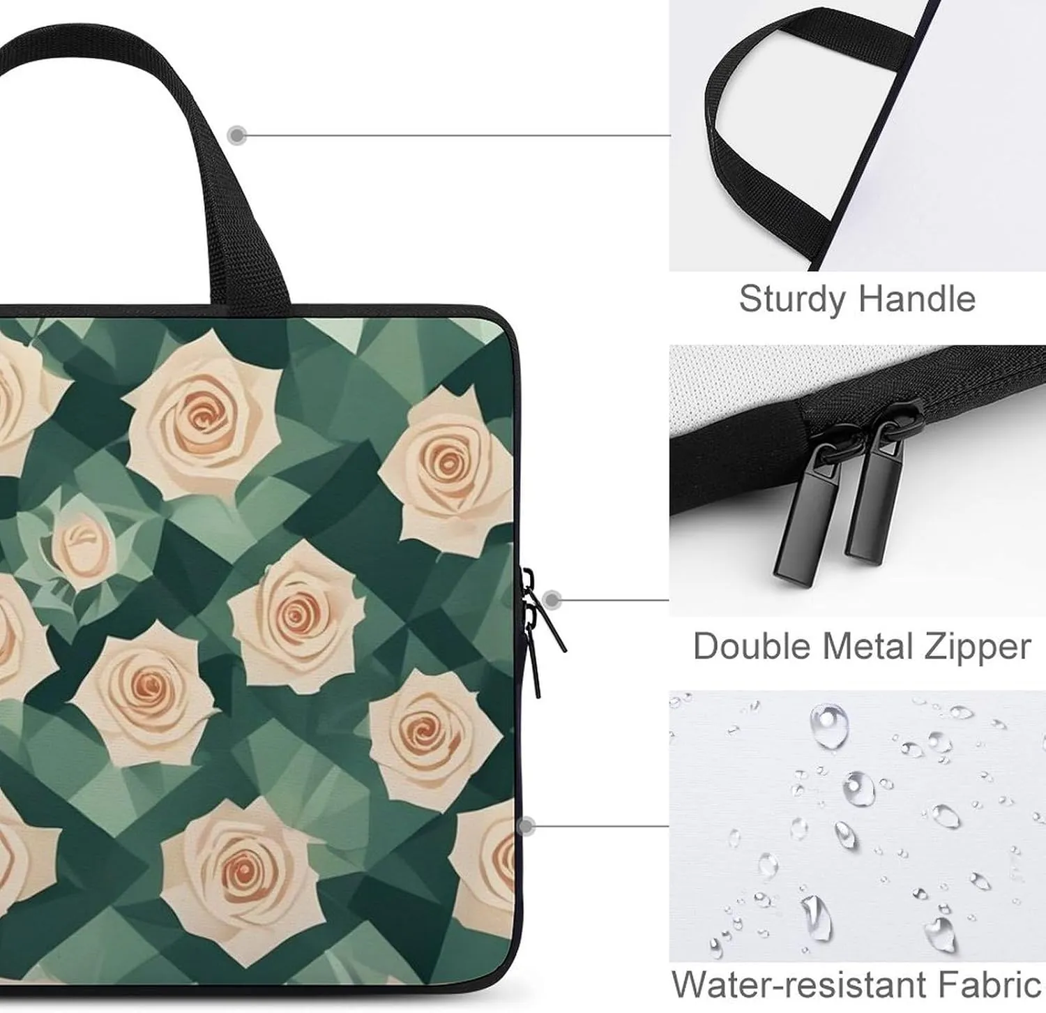 Pirate Pattern Laptop Bag Water-resistant Laptop Sleeve Handle Notebook Computer Case Briefcase