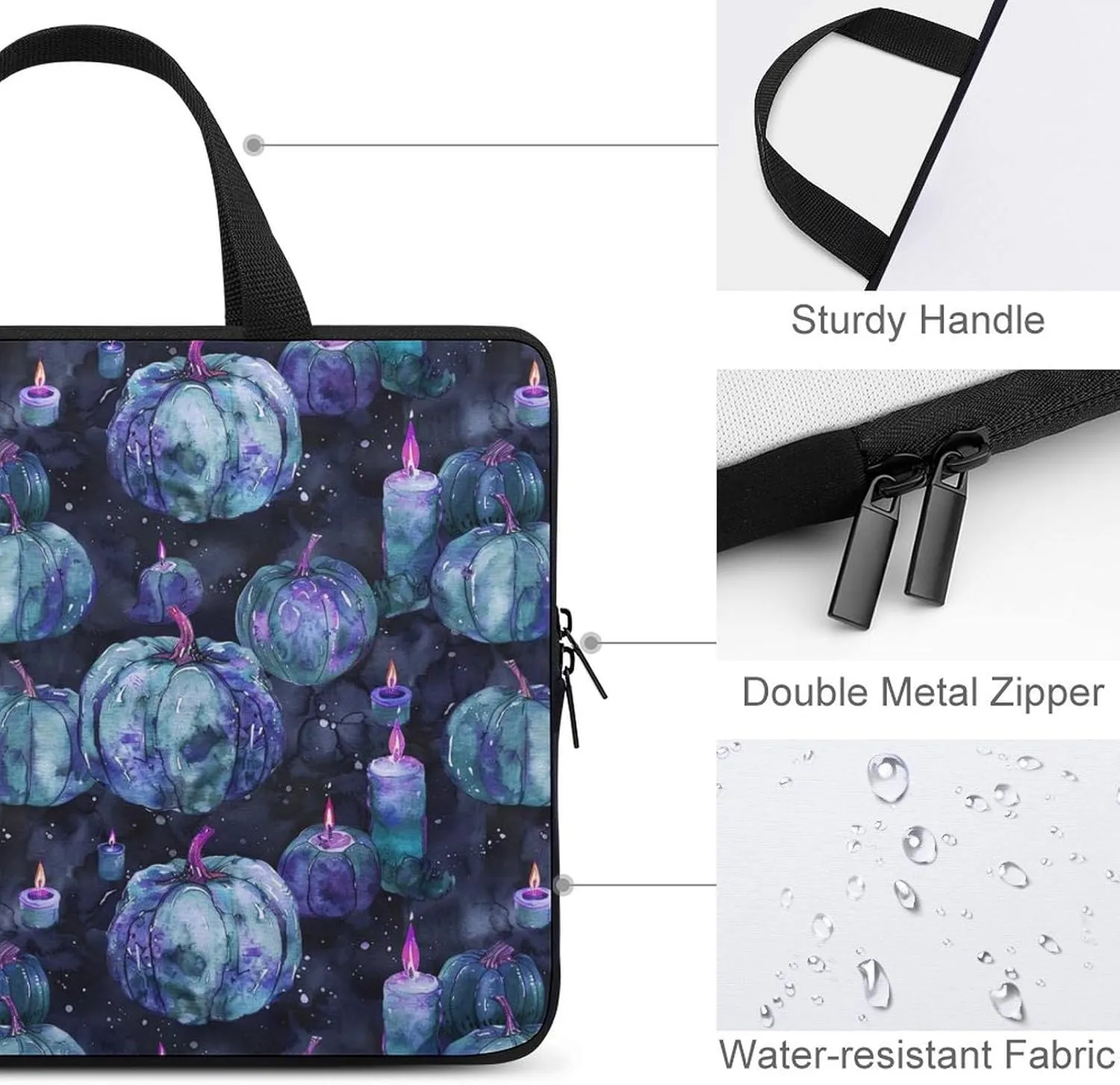 Pirate Pattern Laptop Bag Water-resistant Laptop Sleeve Handle Notebook Computer Case Briefcase