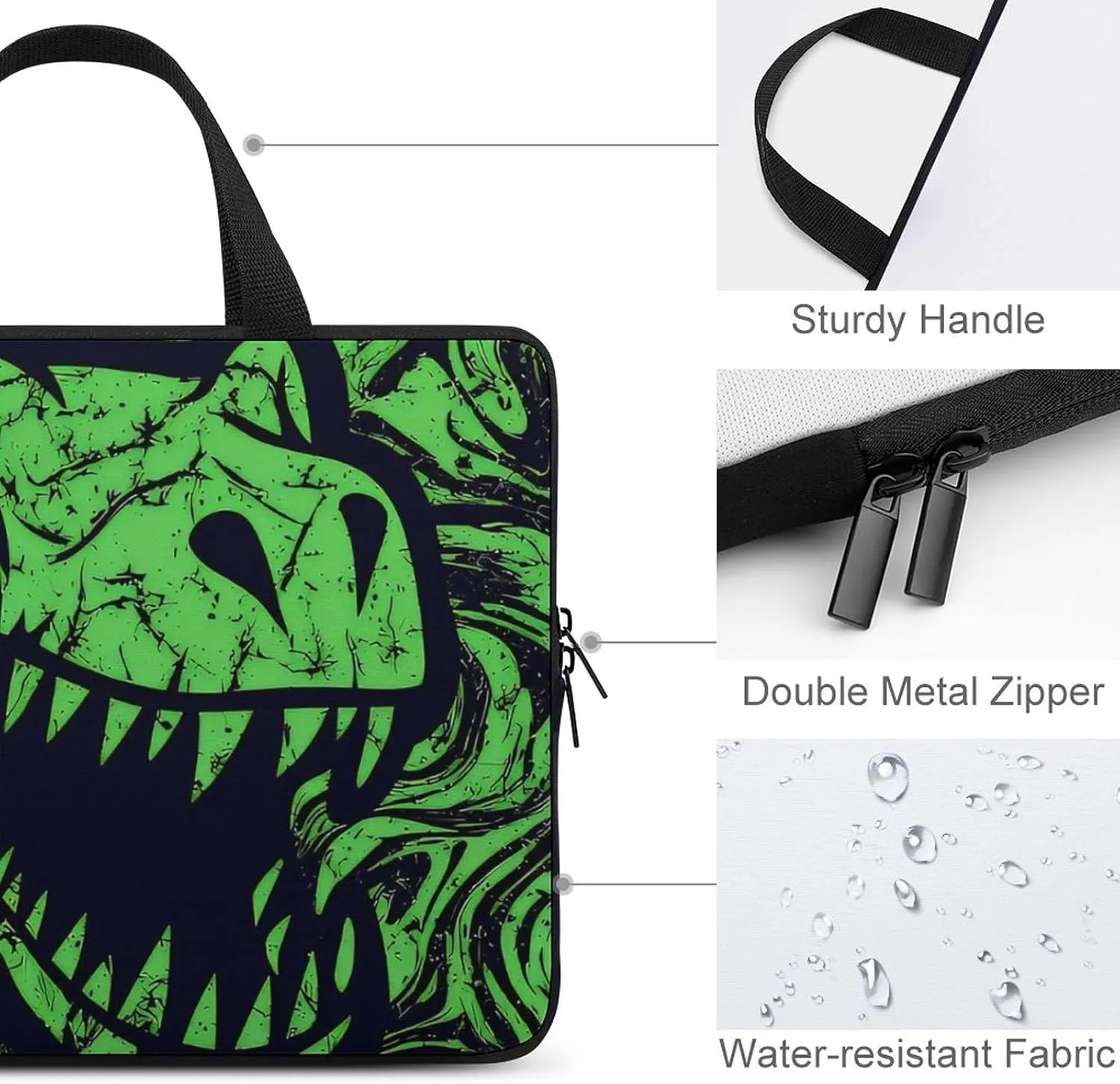Pirate Pattern Laptop Bag Water-resistant Laptop Sleeve Handle Notebook Computer Case Briefcase