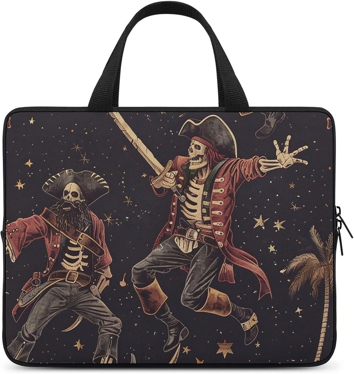 Pirate Pattern Laptop Bag Water-resistant Laptop Sleeve Handle Notebook Computer Case Briefcase