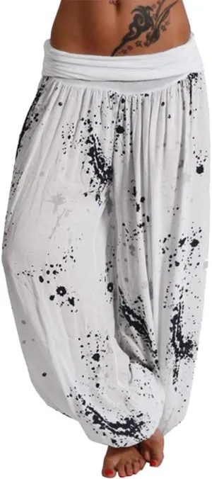 Plus Size Comfy Bohemian Tapered Elephant Harem Loose Yoga Travel Pajama Lounge Boho Hippie Pjs Pants