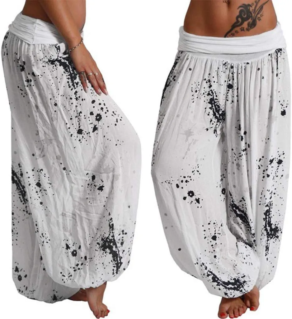 Plus Size Comfy Bohemian Tapered Elephant Harem Loose Yoga Travel Pajama Lounge Boho Hippie Pjs Pants