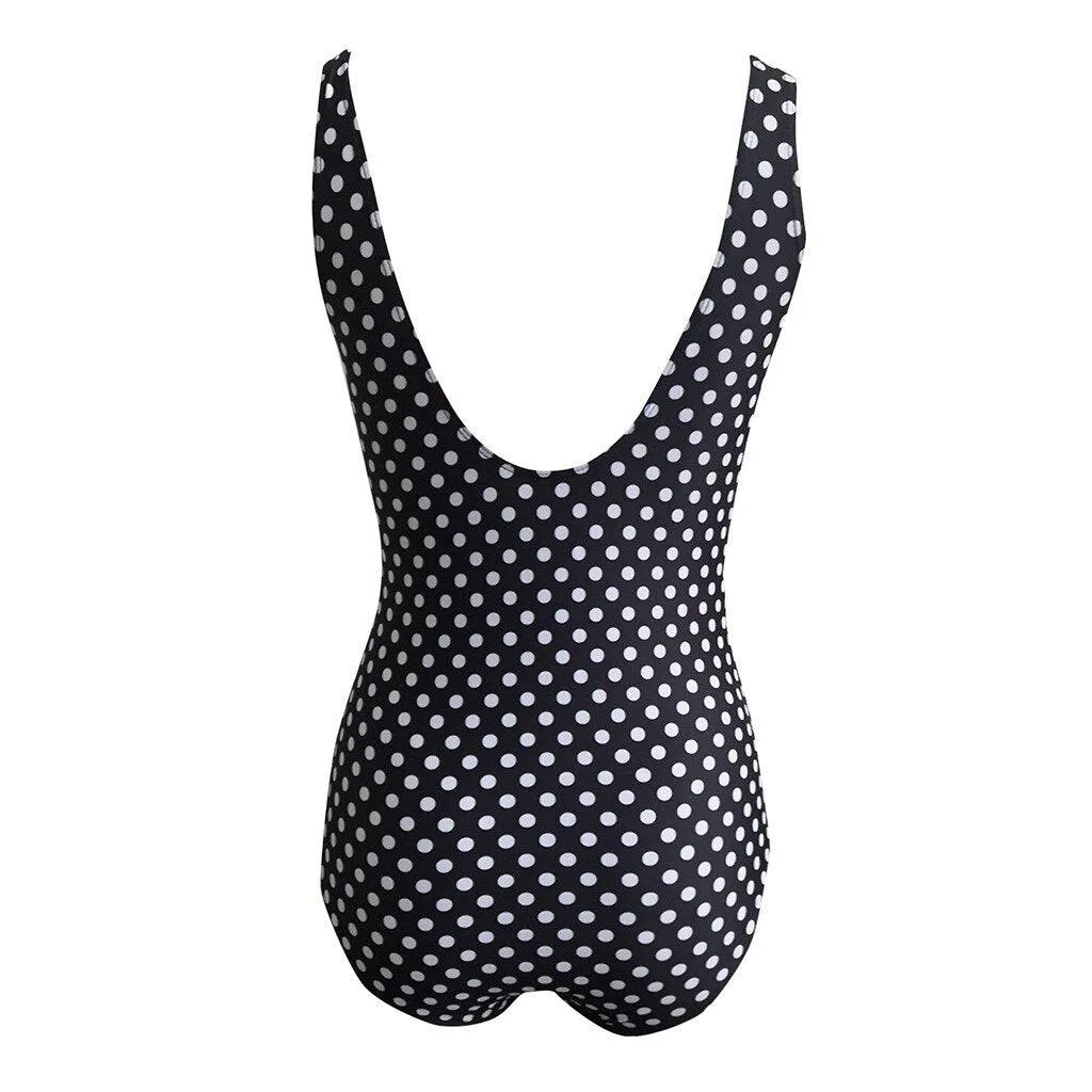 Plus Size V-Neck One Piece Swimsuit