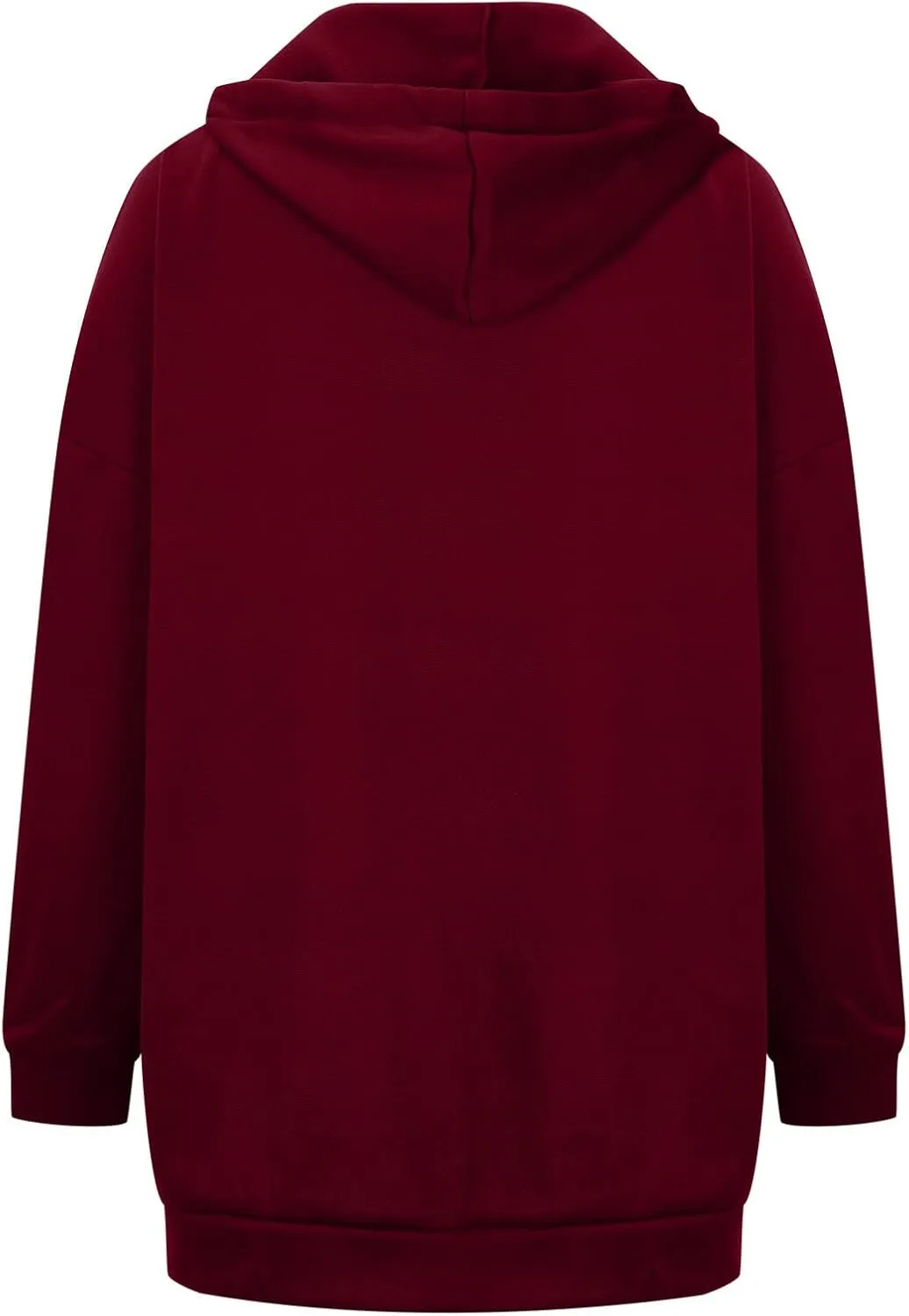 Plus Size Zip Up Hoodies For Women Casual Long Sleeve Hooded Long Sweatshirts Fall Fashion Winter Jackets With Pockets