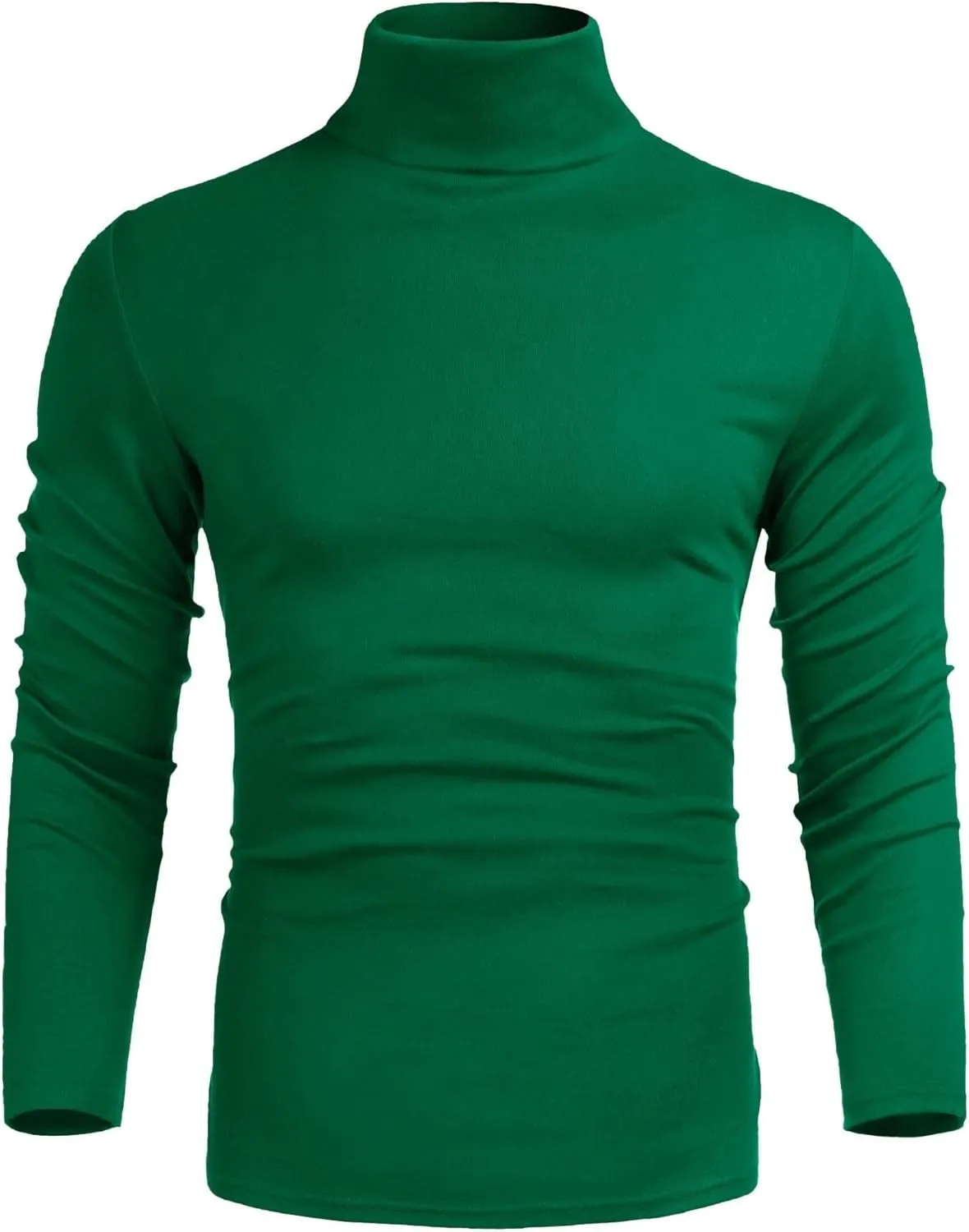 Poriff Men's Casual Turtleneck Pullover Tops Slim Fit Long Sleeve Basic Lightweight Sweaters