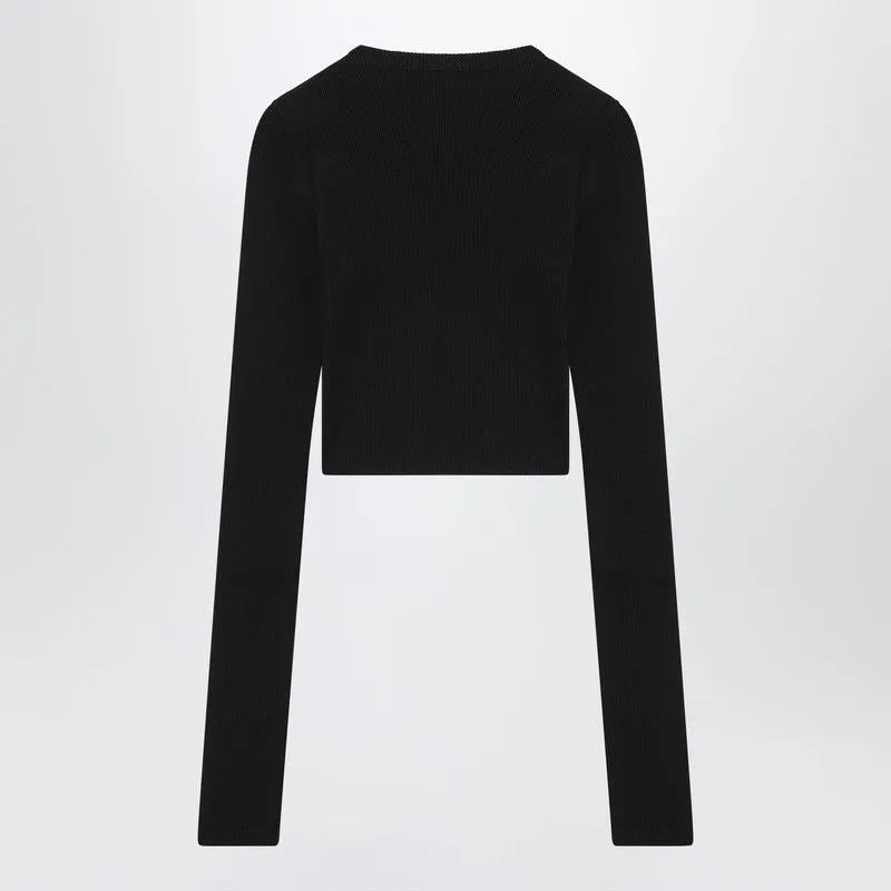 PRADA Mini Ribbed Cropped T-Shirt