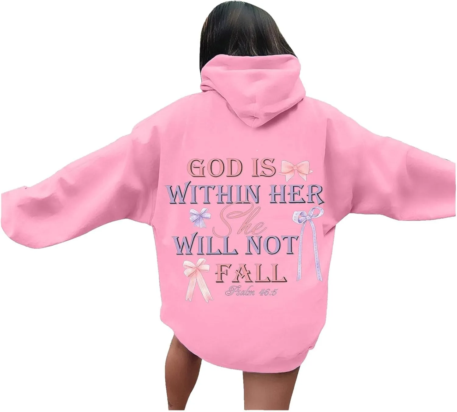 Preppy Sweatshirts Cute Hoodies for Teen Girls Y2K Women Long Sleeve Oversized Graphic Pullover Sweatshirt Top