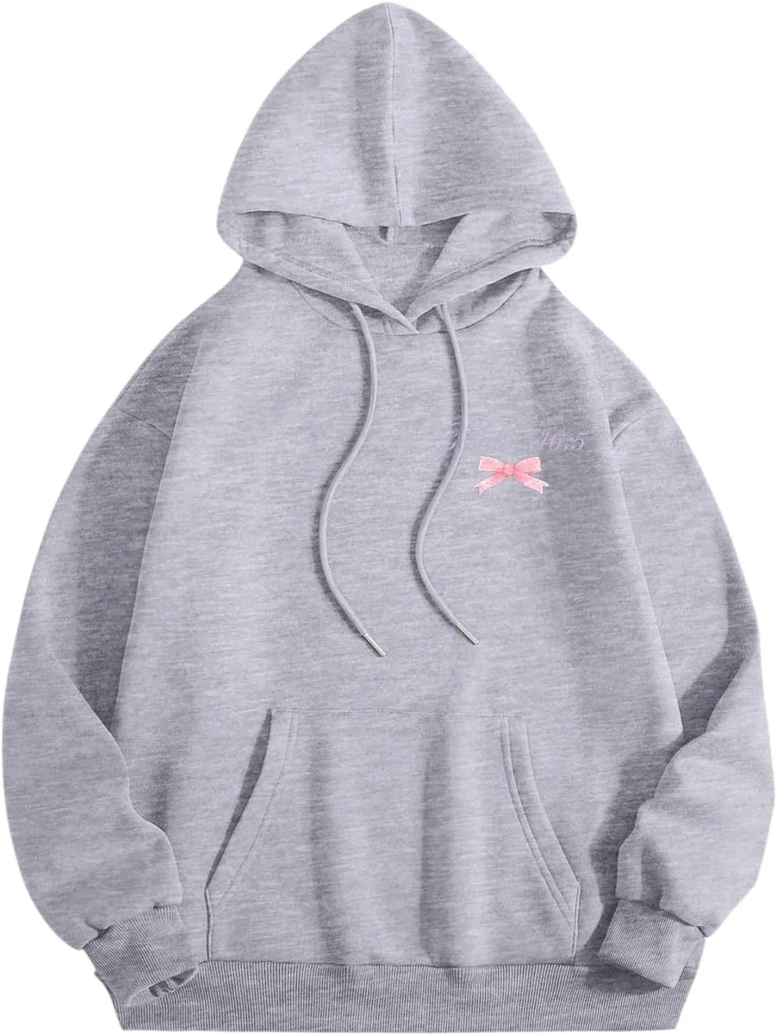 Preppy Sweatshirts Cute Hoodies for Teen Girls Y2K Women Long Sleeve Oversized Graphic Pullover Sweatshirt Top
