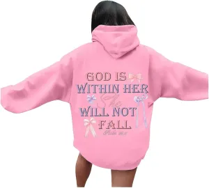 Preppy Sweatshirts Cute Hoodies for Teen Girls Y2K Women Long Sleeve Oversized Graphic Pullover Sweatshirt Top