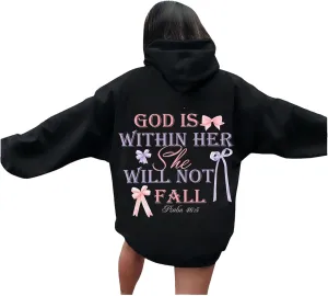 Preppy Sweatshirts Cute Hoodies for Teen Girls Y2K Women Long Sleeve Oversized Graphic Pullover Sweatshirt Top