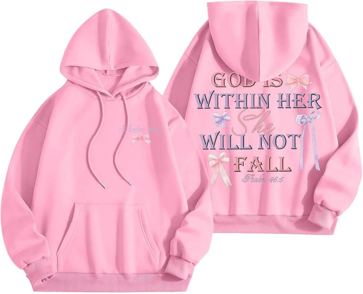 Preppy Sweatshirts Cute Hoodies for Teen Girls Y2K Women Long Sleeve Oversized Graphic Pullover Sweatshirt Top