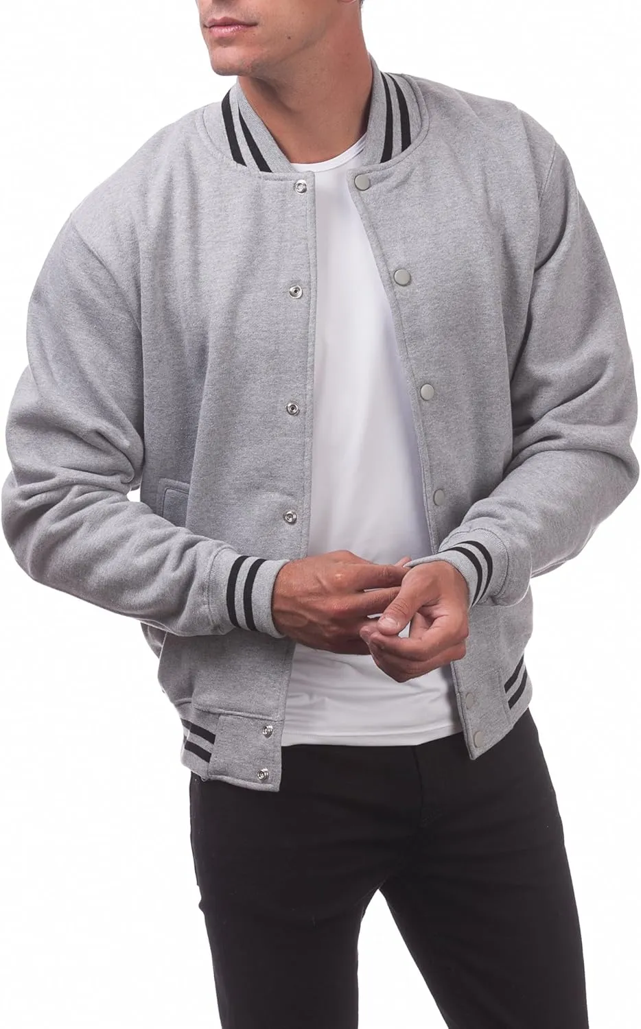 Pro Club Men's Varsity Fleece Baseball Jacket