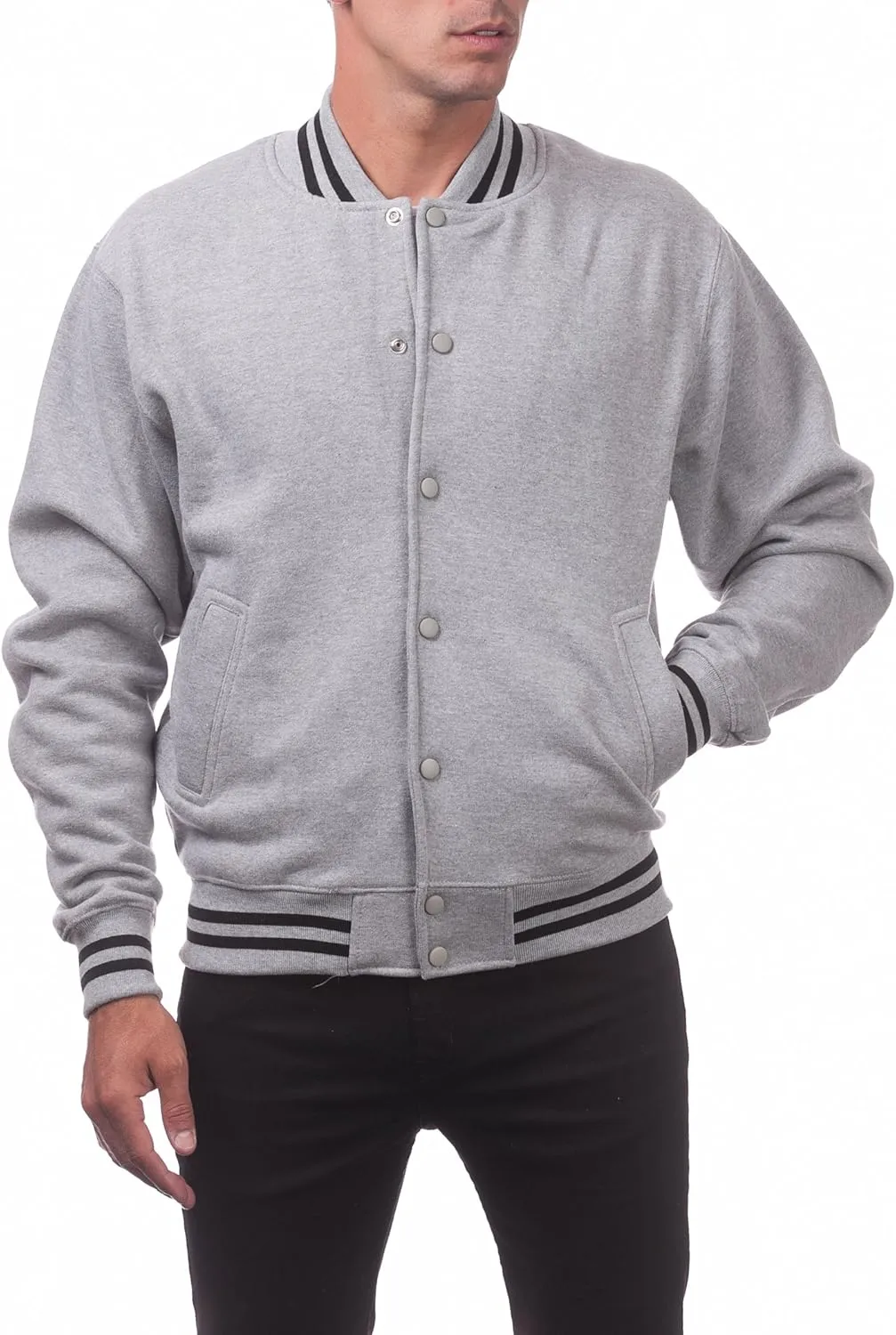Pro Club Men's Varsity Fleece Baseball Jacket