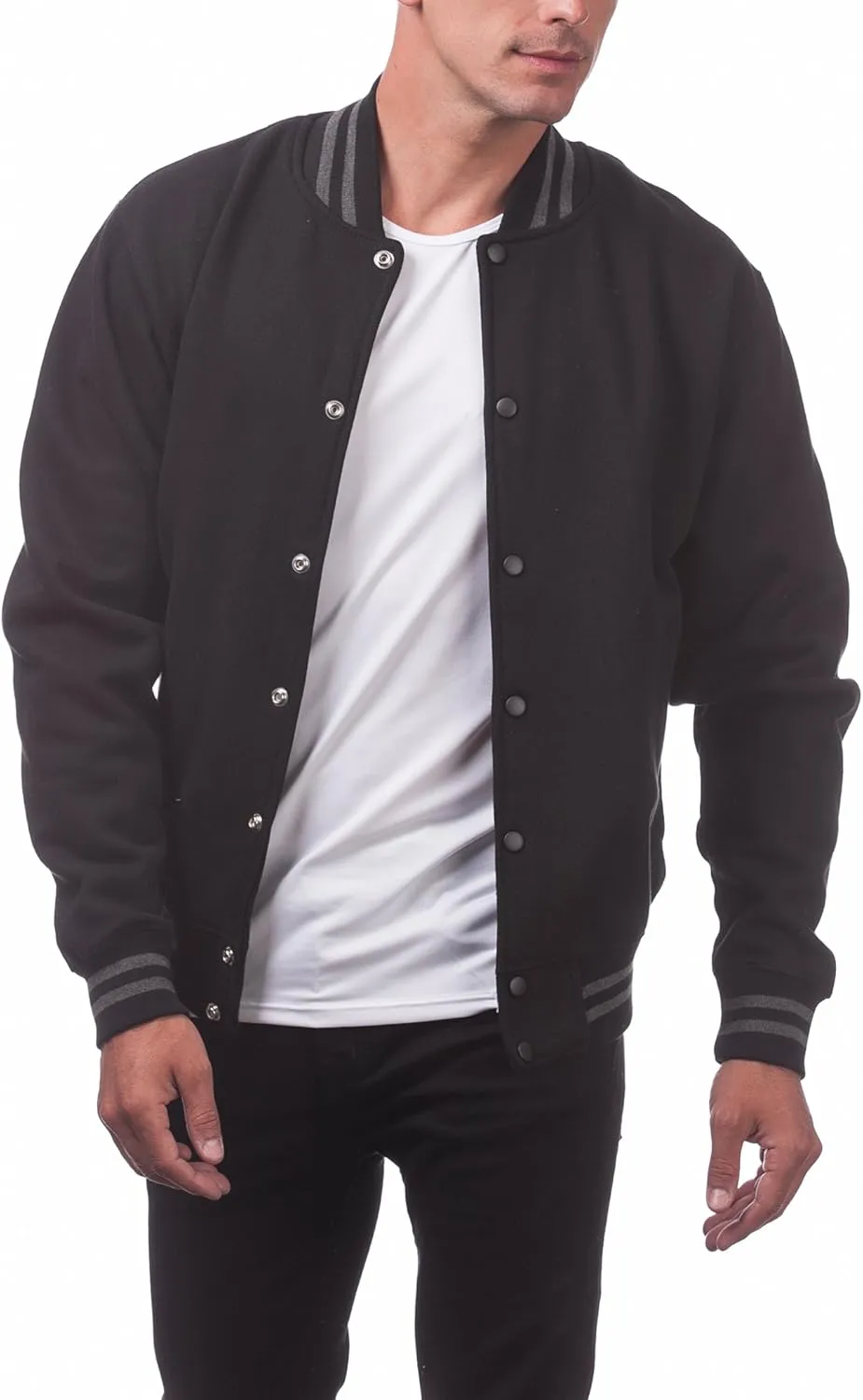 Pro Club Men's Varsity Fleece Baseball Jacket
