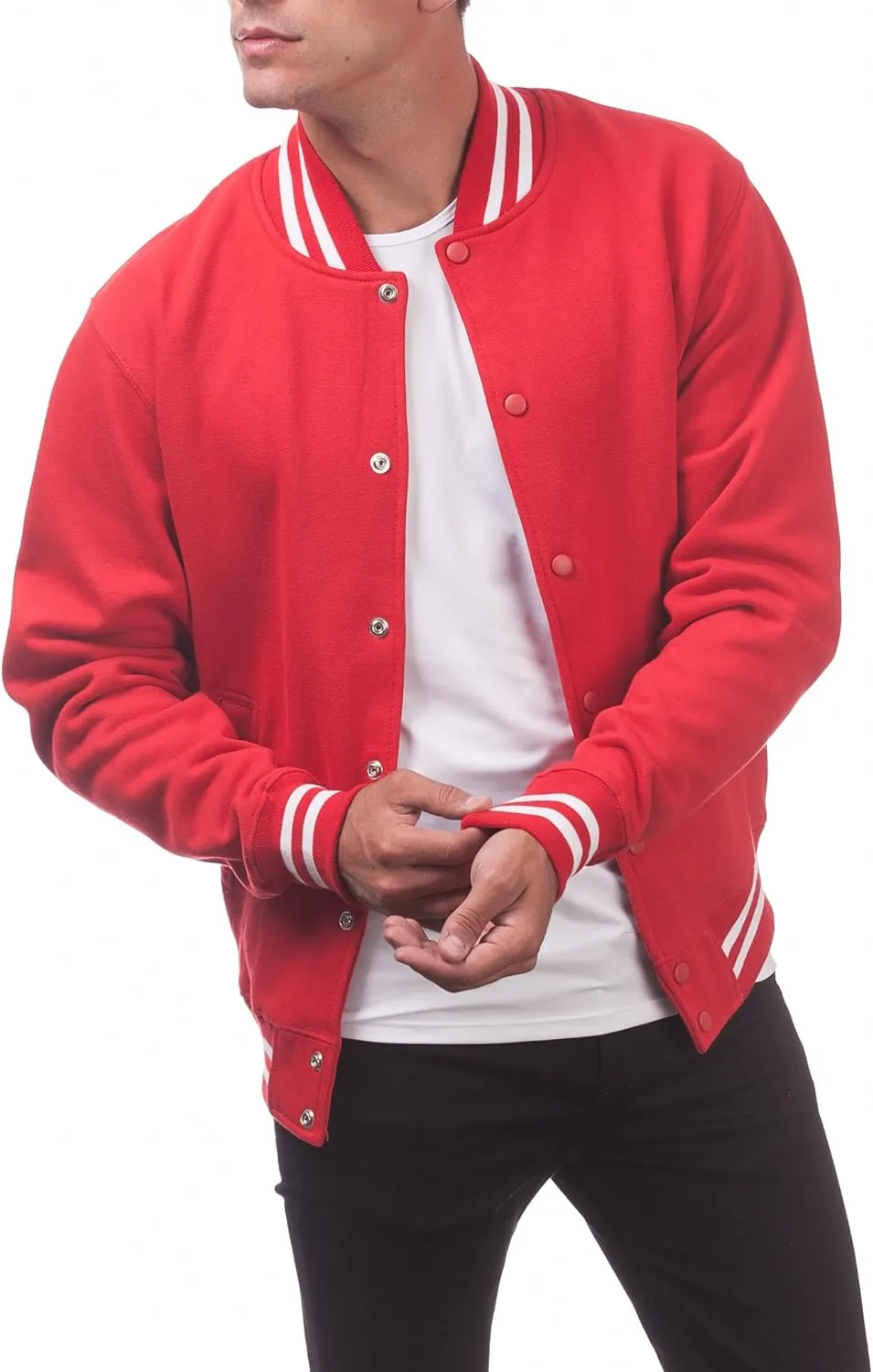 Pro Club Men's Varsity Fleece Baseball Jacket