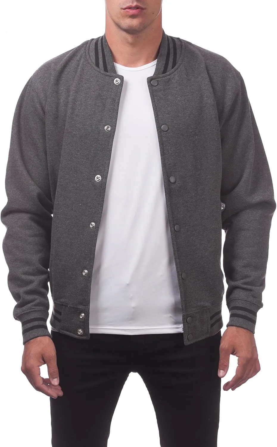 Pro Club Men's Varsity Fleece Baseball Jacket