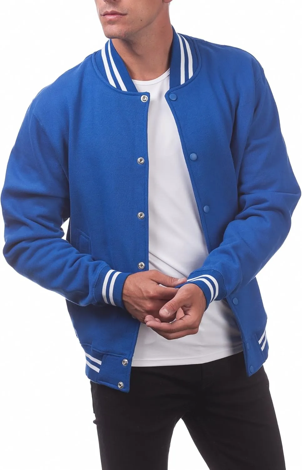 Pro Club Men's Varsity Fleece Baseball Jacket