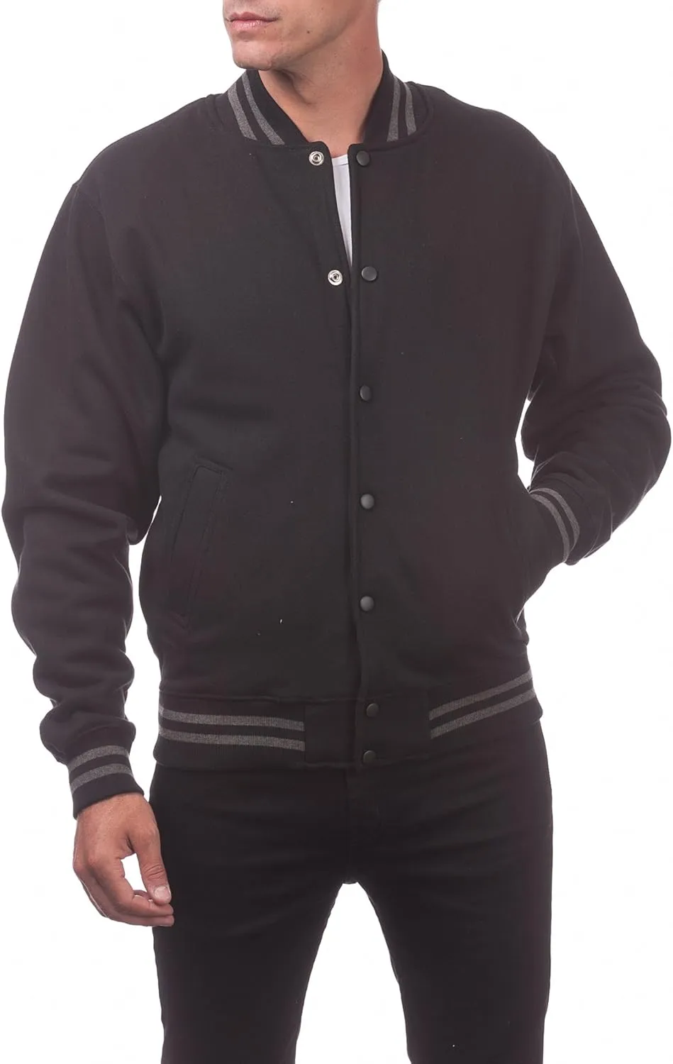 Pro Club Men's Varsity Fleece Baseball Jacket