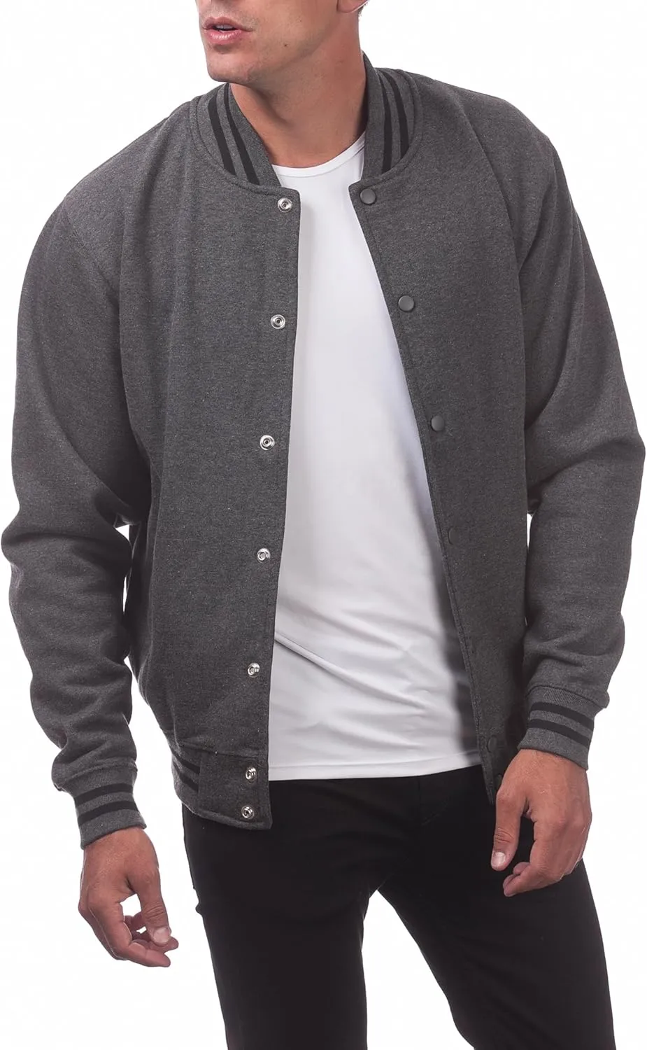 Pro Club Men's Varsity Fleece Baseball Jacket