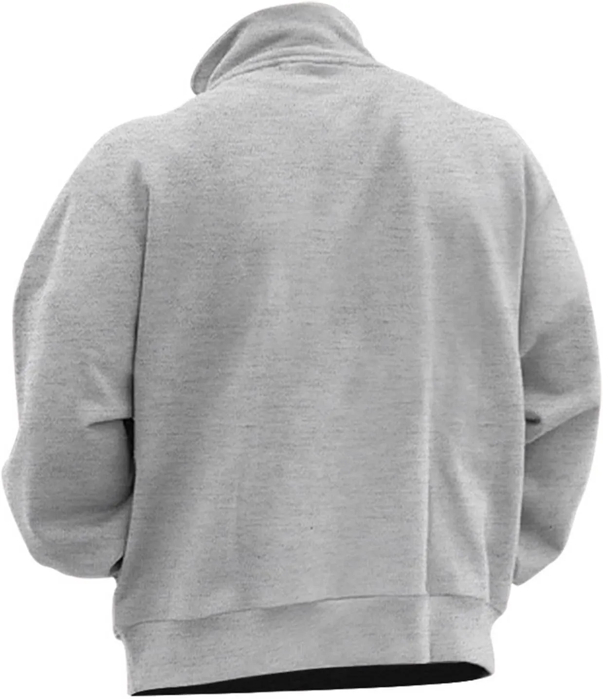 Quarter Zip Pullover Men Plus Size Thermal Long Sleeve Mock Neck Sweatshirt Outdoor Tactical Hiking Casual Sweatshirt