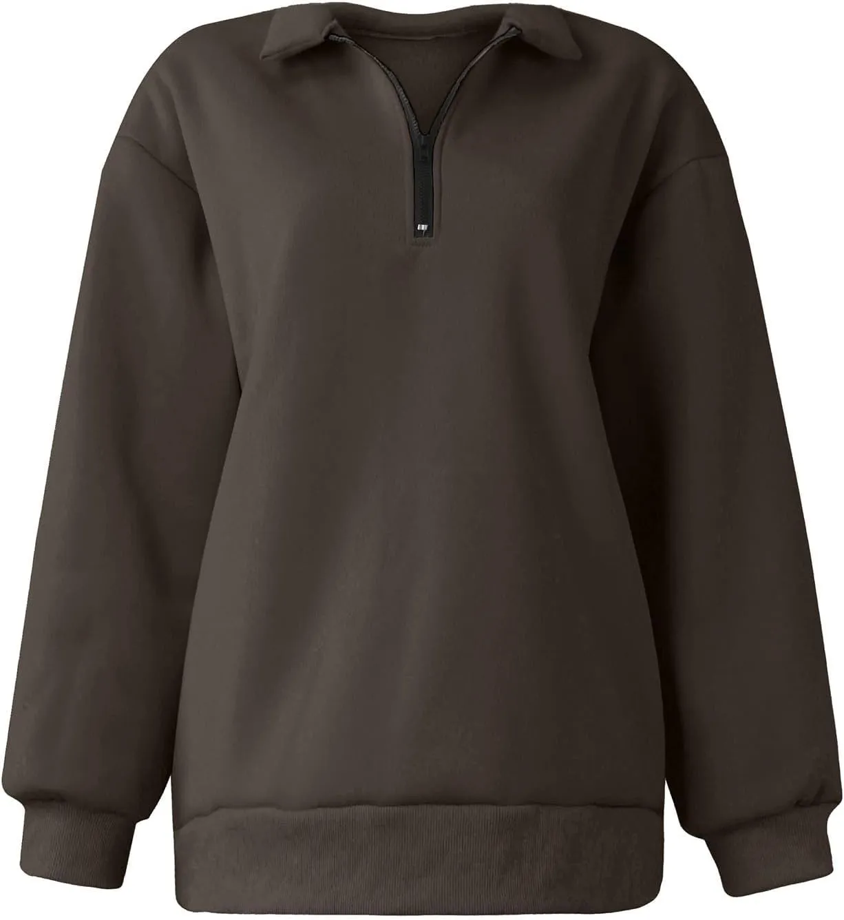 Quarter Zip Pullover Women Sweatshirts Half Zipper 2024 Oversized Long Sleeve Fall Fashion outfits Clothes