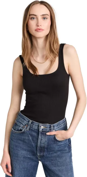 rag & bone Women's The Essential Rib Scoop Neck Tank