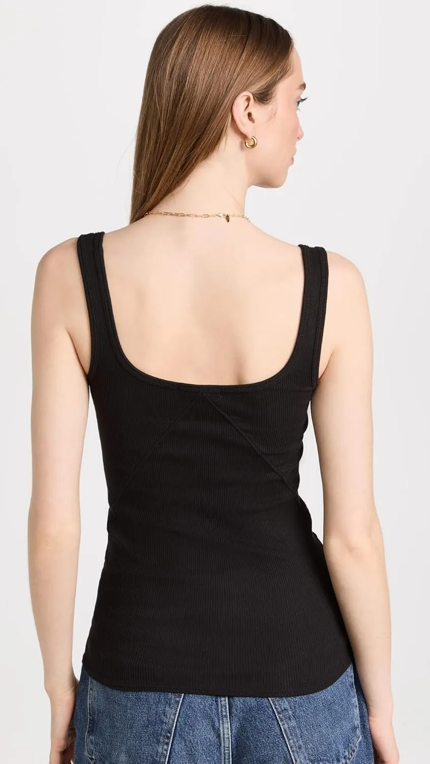 rag & bone Women's The Essential Rib Scoop Neck Tank